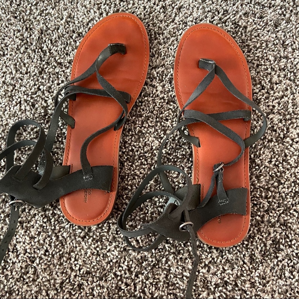 Grey American Eagle Sandals
